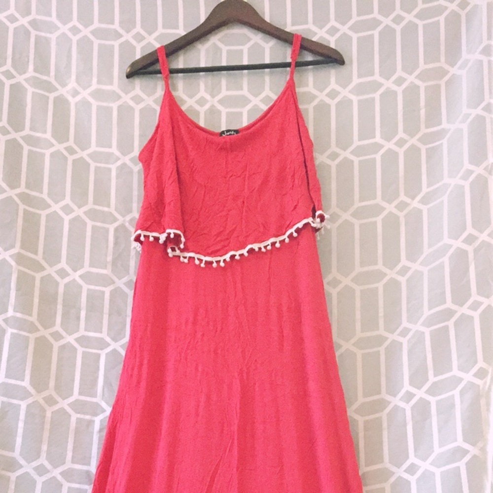 Red maxi dress